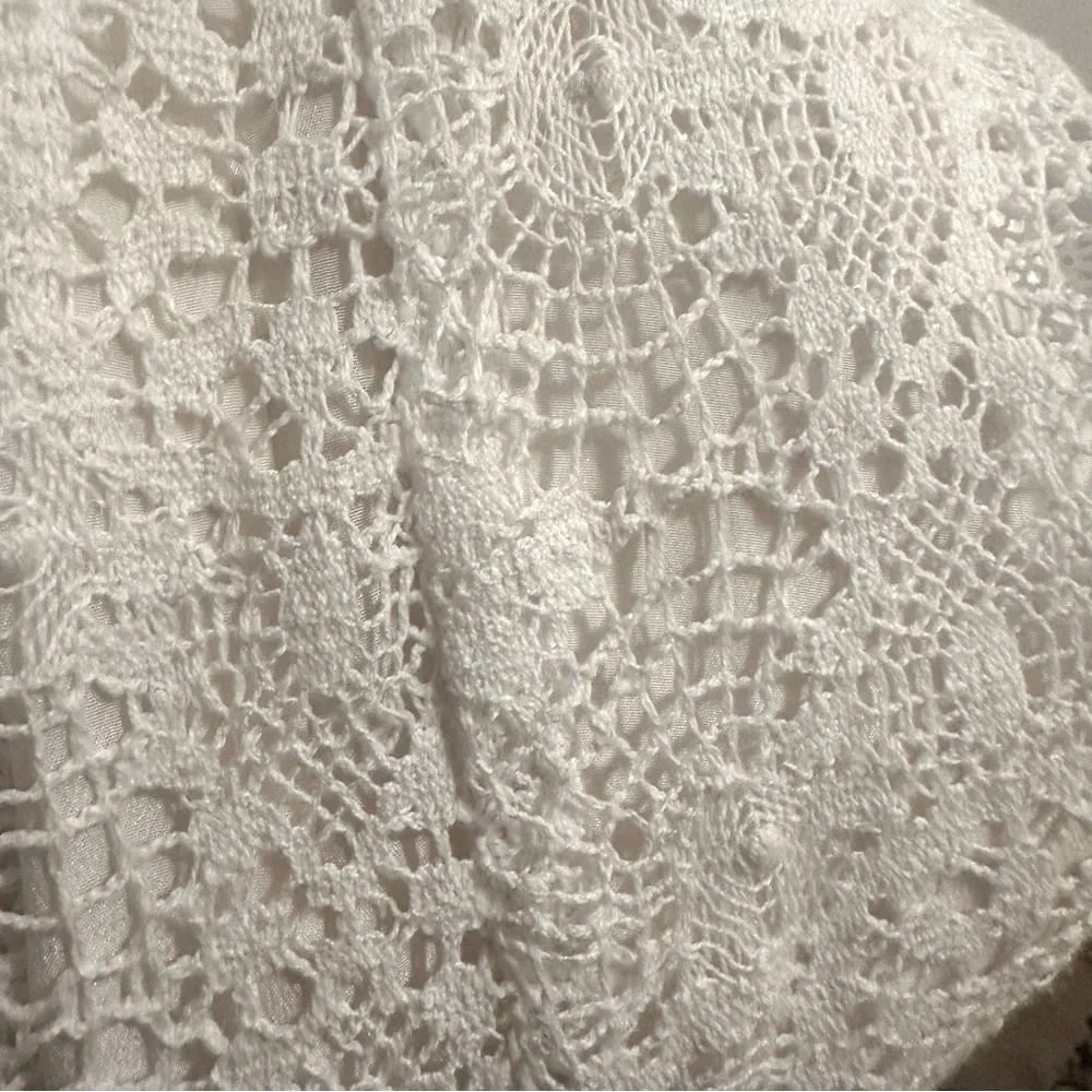 NWT Burberry White Floral Lace Lined Cotton Silk Women’s Skirt size‎ 6 reg $550